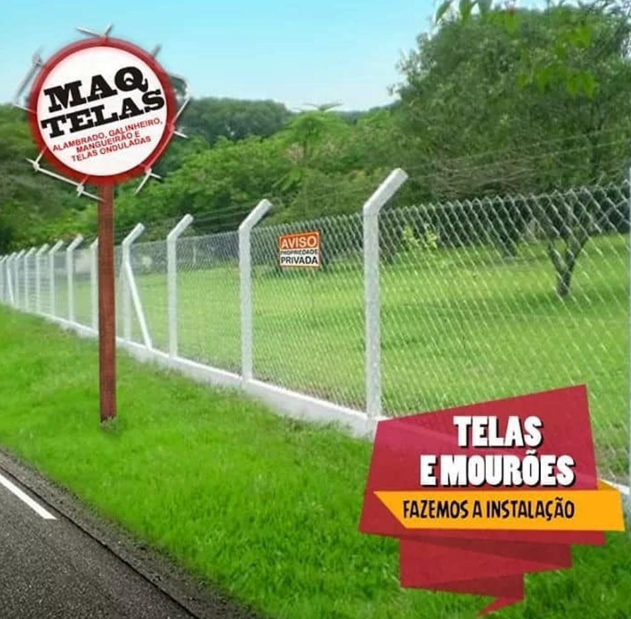 Instalação de telas e alambrados